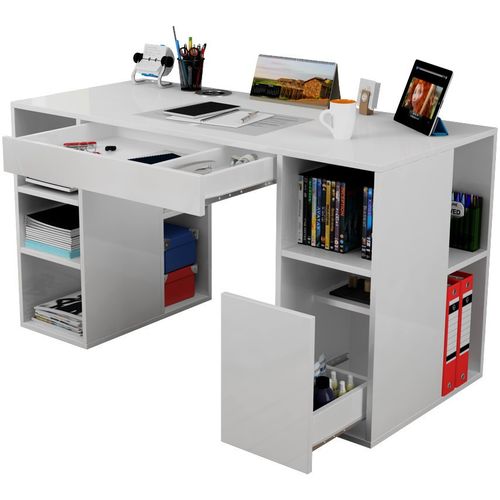 Diamond - White White Study Desk slika 5