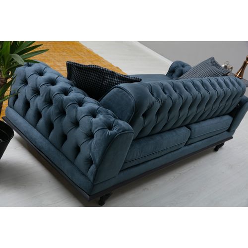 Atelier Del Sofa Arredo Capitone - Navy Blue Navy Blue 3-Seat Sofa-Bed slika 4