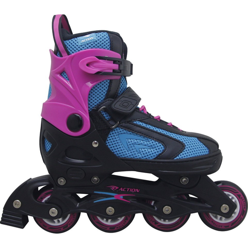 ROLER PW126B-10 BLACK/TIRQ/PURPLE S(33-36) PVC ABEC5 PU ACTION 2021 PAR slika 1