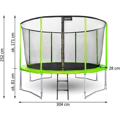 Trampolin SKYFLYER 304 cm - zeleni slika 5