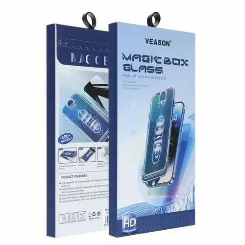 Kaljeno staklo 6D Pro Veason Easy-Install Glass – za iPhone 13 Pro/ iPhone 14 crno slika 4