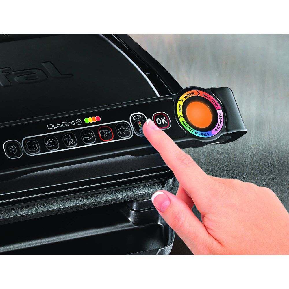 Tefal roštilj GC714834 OptiGrill+ Snacking&Baking preklopni crni slika 3