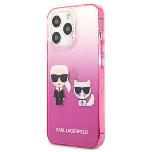 Karl Lagerfeld Futrola za iPhone 13 Pro Pink Karl & Choupette Head Gradient slika 1