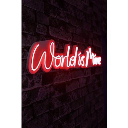 Wallity Ukrasna plastična LED rasvjeta, World is Mine - Red slika 8