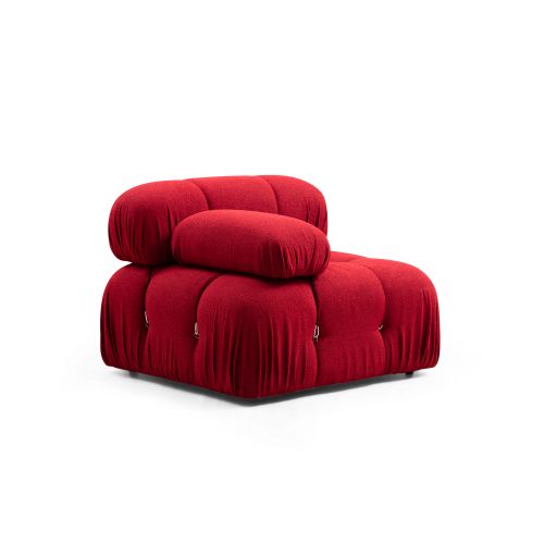 Atelier Del Sofa Kutna garnitura, Crvena, Bubble Corner ( L1-O1-1R -Puf) - Red slika 11