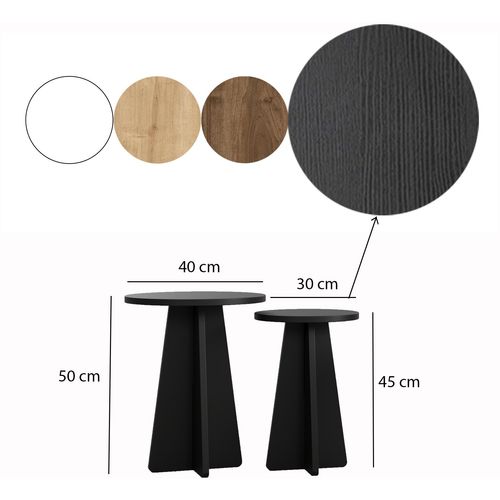 Mushroom - Black Black Coffee Table Set slika 8