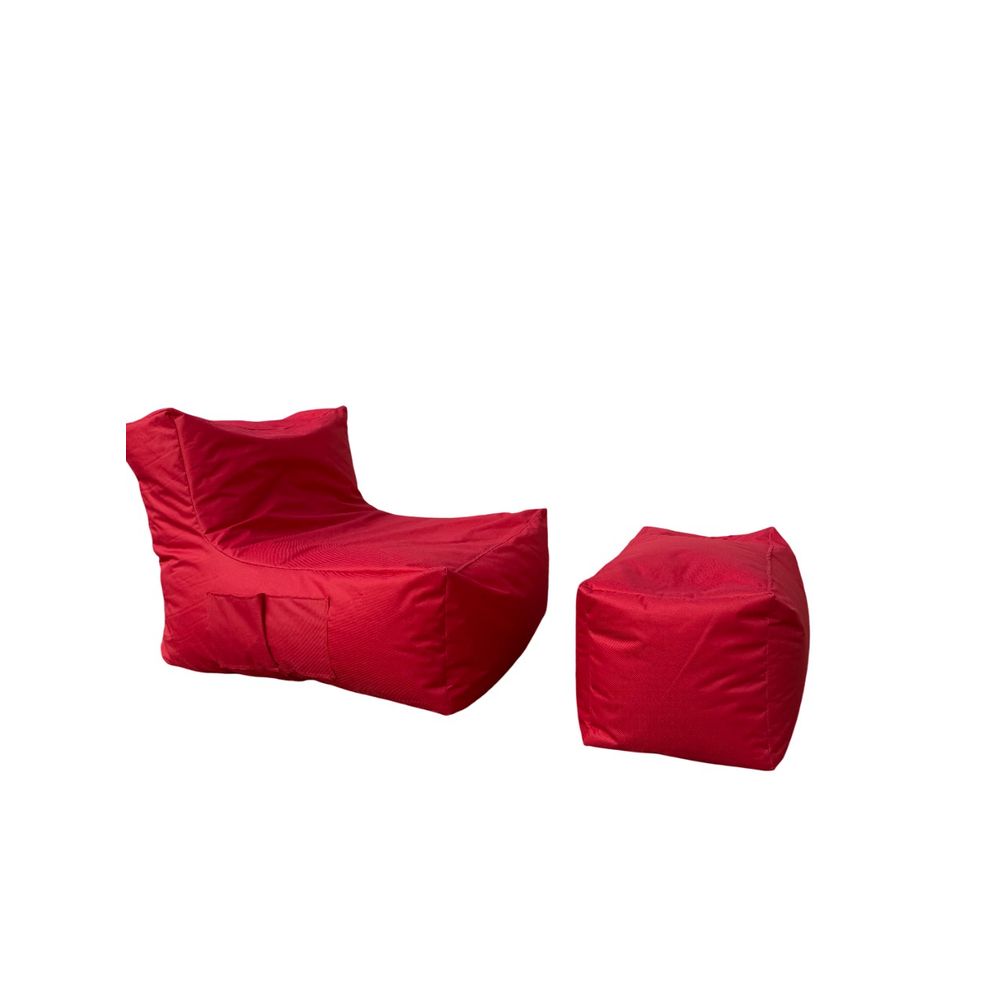 XXL Sedir - Set od Crvenih Bean Bag Jastučića (2 Komada) slika 2