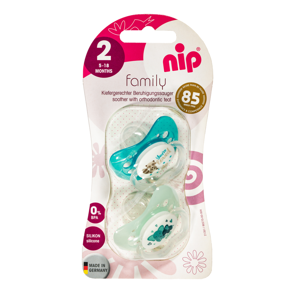 nip® Duda varalica Family 5-18mj (veličina 2) - Silikon, 2kom Mint slika 3