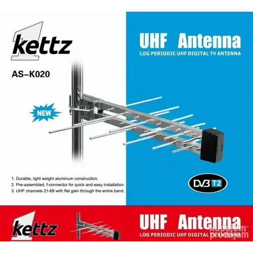 Spoljna antena Kettz AS-K020 TV/FM/T2 slika 1