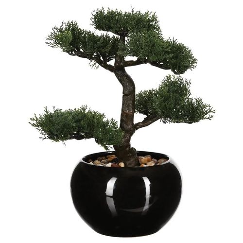 ATMOSPHERA BONSAI U SAKSIJI 35X32X34CM KERAMIKA/PE/PS/KAMEN CRNA 116179 slika 3