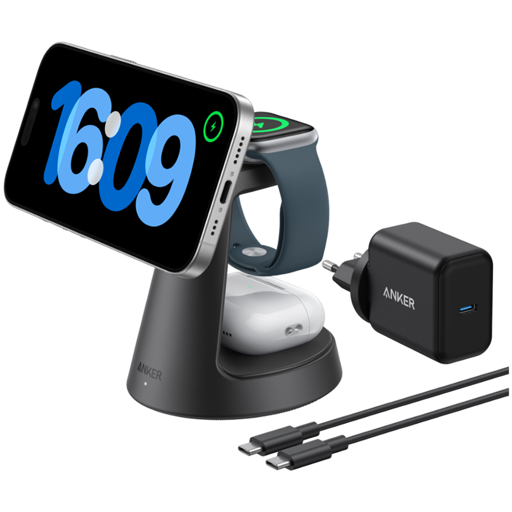 Anker MagGo Bežični punjač (3-in-1, Dock Stand), Black slika 7