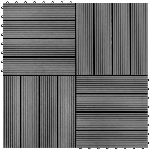 WPC pločice 30 x 30 cm 11 kom 1m2 Siva slika 13