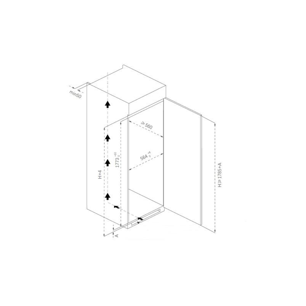 Heinner ugradbeni hladnjak HF-BIM304NFINVE++ slika 2