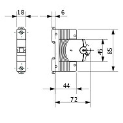 Gewiss 90MCB, Automatski osigurac MT60 1P 20A, B kriva, 6kA slika 2