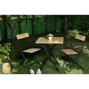 Floriane Garden Set vrtnih stolova i stolica (3 komada), smeđa crna boja, Bistro Set 8