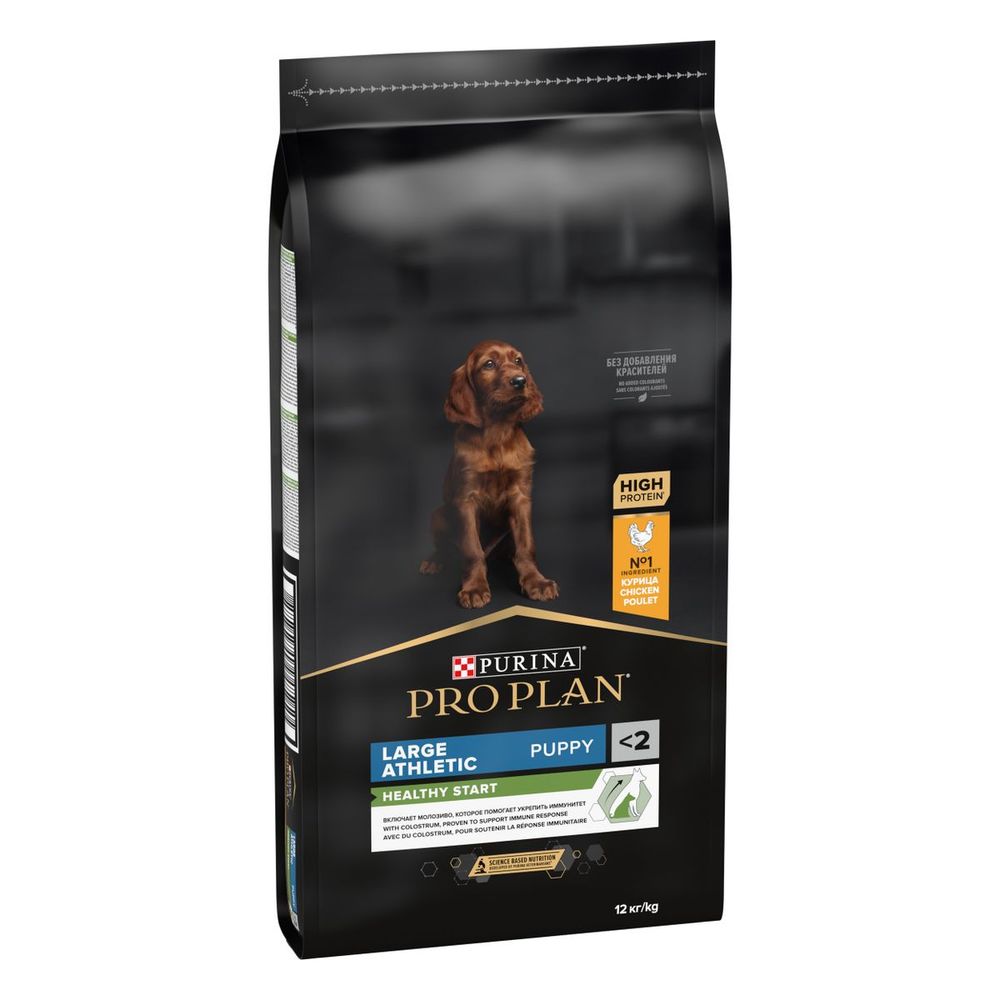 PRO PLAN OptiStart Hrana za štence, bogato piletinom, Puppy Large Athletic 12kg slika 1