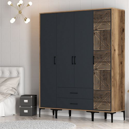 Kumsal STP - Walnut, Anthracite Walnut
Anthracite Wardrobe slika 3