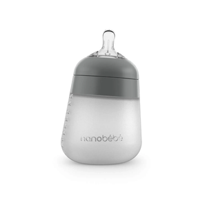 Nanobébé® Silikonska flašica Flexy 270ml, Siva
