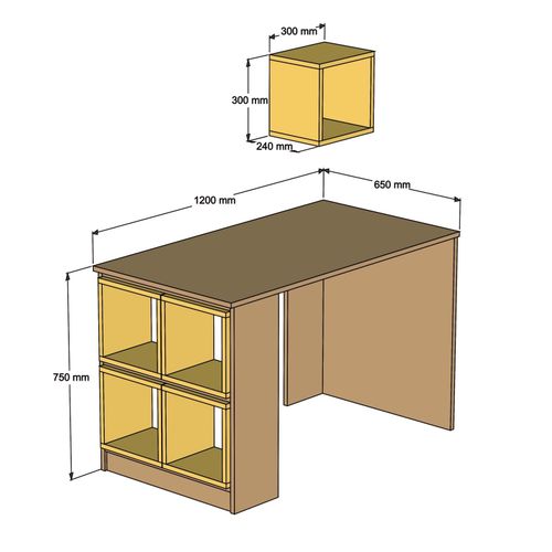 Woody Fashion Studijski stol, Box - Walnut, Chalcedony slika 5