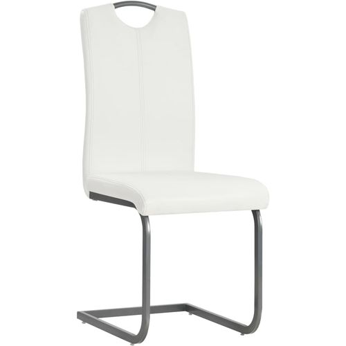 Konzolne blagovaonske stolice od umjetne kože 2 kom bijele slika 22
