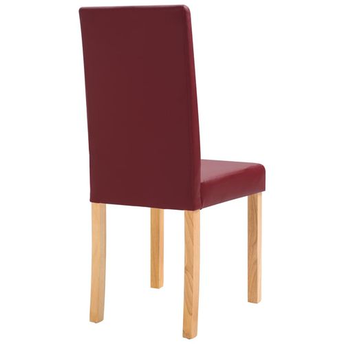 Blagovaonske stolice od umjetne kože 6 kom crvene slika 24