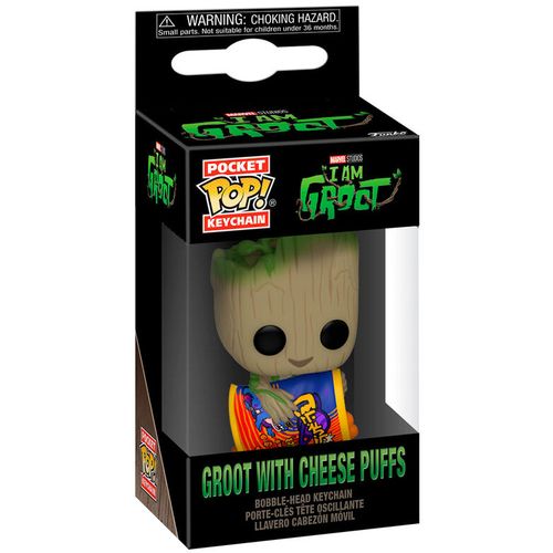 Pocket POP Keychain Marvel I am Groot - Groot with Cheese Puffs slika 1