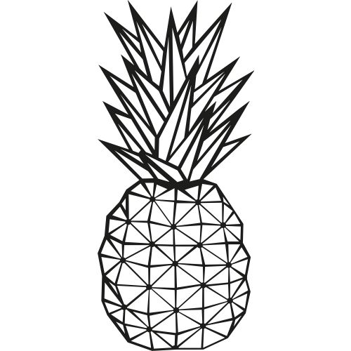 Wallity Metalna zidna dekoracija, Pineapple slika 2