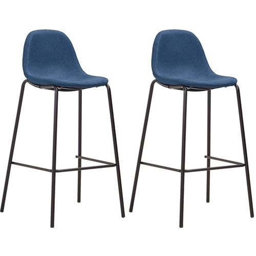 Barske stolice od tkanine 2 kom plave slika 14