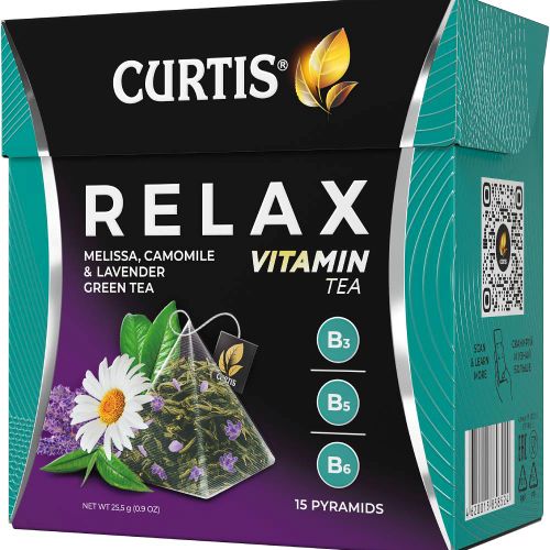 CURTIS Relax Tea - Zeleni čaj sa kamilicom, lavandom i matičnjakom 15x1,7g 111114 slika 3