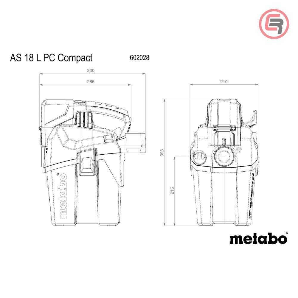 Metabo Usisivač AS 18 L PC Compact Aku 18 V (bez baterije i punjača) - 602028850 slika 3