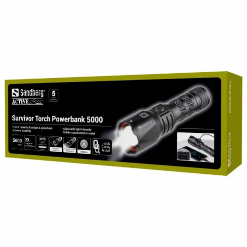 Baterijska lampa i powebank Sandberg Survivor Torch 5000 420-89 slika 5