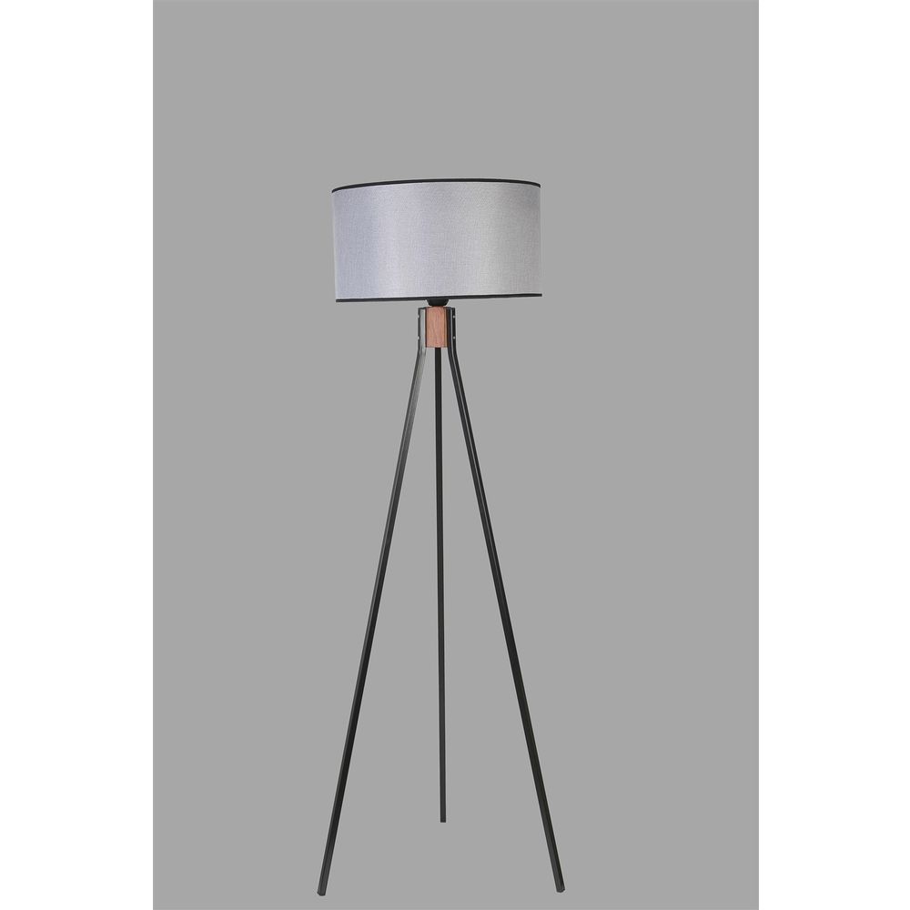 Fısco Tripod Crni Lambader sa Sivi Abajur slika 4