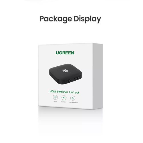 Ugreen HDMI 2x1 unidirekcijski splitter, prekidač - kutija slika 4