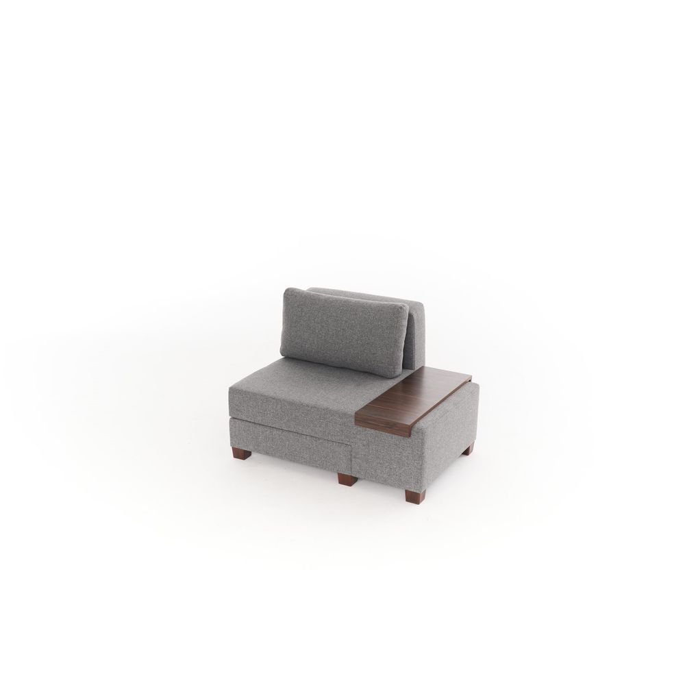 Perenna Linen Right - Sivi Sofa-Krevet sa 1 Sjedištem slika 5