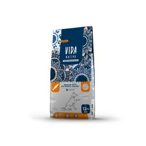 VIDA NATIVA Suha hrana za odrasle pse srednjih i velikih rasa sa lososom i muskantnom tikvom, 12 kg