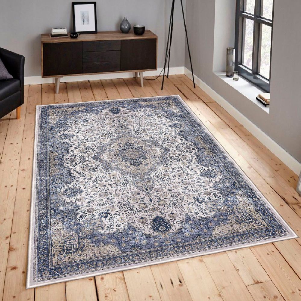 Elegantni Tepih WOOSONIL066 u Krem, Sivoj i Bež Boji (160 x 230 cm) slika 2