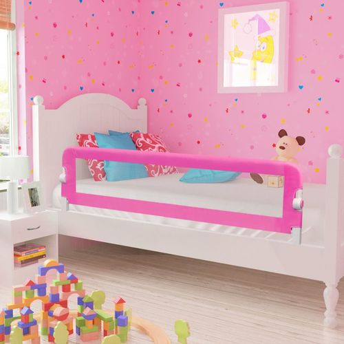 Sigurnosna ograda za dječji krevetić 150 x 42 cm ružičasta slika 18