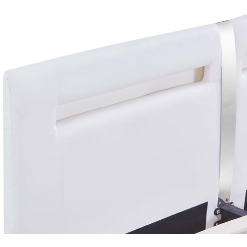 Okvir za krevet od umjetne kože LED bijeli 160 x 200 cm slika 16