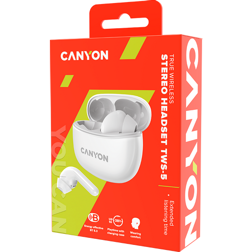 CANYON TWS-5 Bluetooth slušalice, bijele slika 5