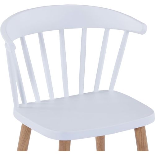 Blagovaonske stolice 4 kom bijele plastične slika 13