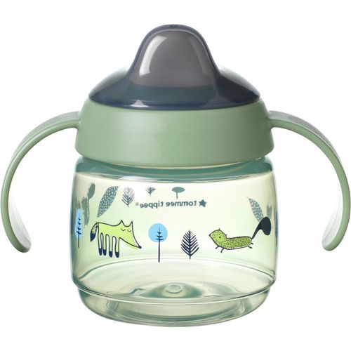 Tommee Tippee Superstar "WEANING SIPPEE" šalica s usnikom i poklopcem, 190 ml, 4MJ+, Zelena slika 2