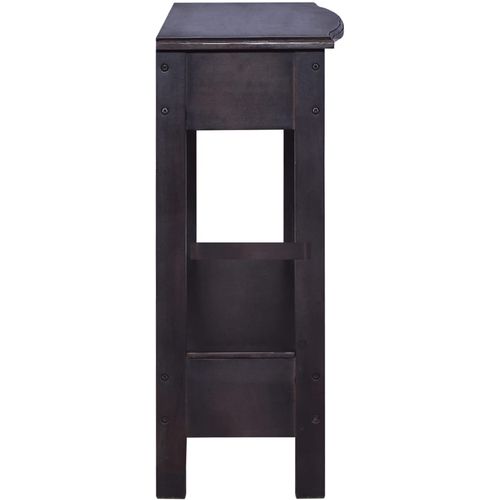 Konzolni stol boja crne kave 120x30x75 cm od drva mahagonija slika 30