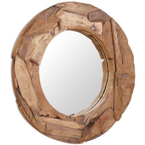 Ukrasno Ogledalo od Tikovine 80 cm Okruglo slika 13