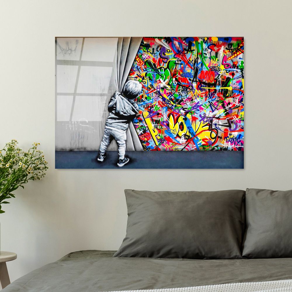 UV-782 Dekorativna Slika na Kaljenom Staklu, 70 x 100 cm, Višebojna slika 3
