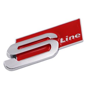 Veliki crveni metalni natpis S Line
