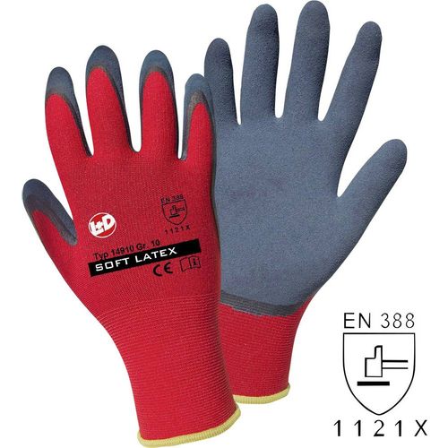 L+D Griffy Soft Latex 14910-10 poliester rukavice za rad Veličina (Rukavice): 10 EN 388:2016 CAT II 1 St. slika 1