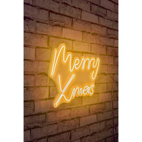Wallity Ukrasna plastična LED rasvjeta, Merry Christmas - Yellow slika 10