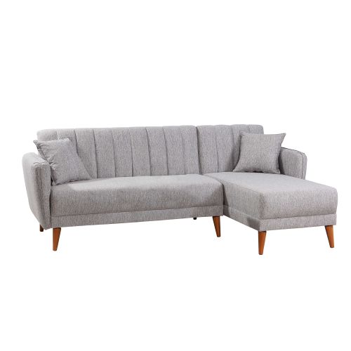 Atelier Del Sofa Aqua Kose Desni-Sivi Ugao Sofa-Krevet slika 4