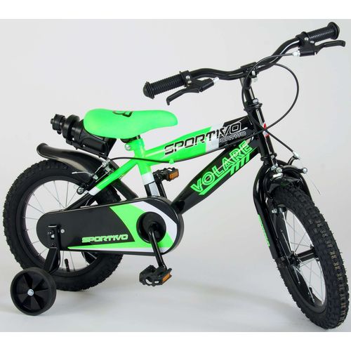 Dječji bicikl Volare Sportivo 14" s dvije ručne kočnice neon zeleni slika 2