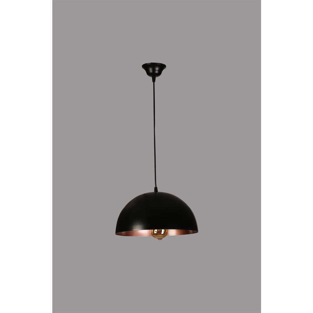 Retro 3 Siyaha-Bakır Tekli Sarkıt Lampa slika 3